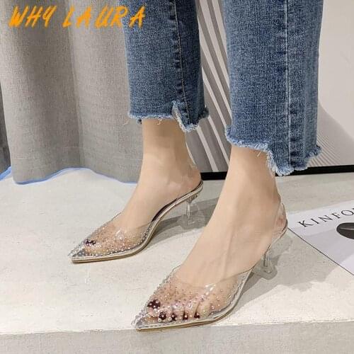 French pointy bag with transparent heels and stilettos for summer 2021 design feel fairy fashion shoes Instagram fashion sandals