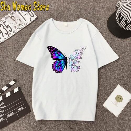 Womens T-shirt Womens Butterfly Print Casual Oversized Tee Top Round Neck Short sleeve Pullover Winter y2k aesthetic