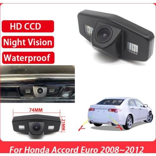 HD Night Vision Vehicle Rear View Reverse Camera Waterproof high quality RCA For Honda Accord Euro 2008 2009 2010 2011 2012