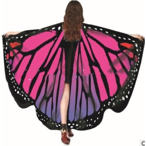 Professional Butterfly Wings Shawl Soft Fabric Fairy Pixie Monarch Costume Cape Butterfly Wings For Women Big Size