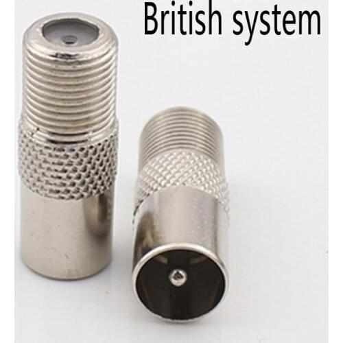 10pcs RF Coax F Female to PAL Male Connector 9.5 TV Antenna Connector