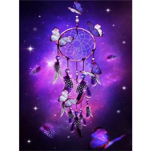 Landscape Dreamcatcher DIY Cross Stitch 11CT Embroidery Kits Craft Needlework Set Printed Canvas Cotton Thread Wholesale