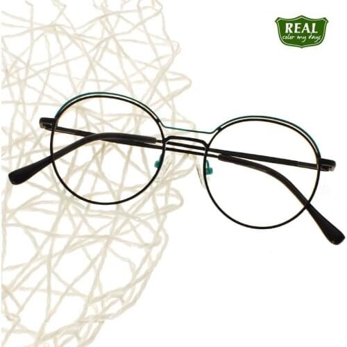 Newest metal eyeglass frames round optical frame for man women myopia eyewear china