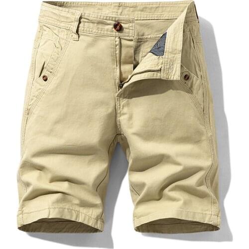 Mens Cotton Solid Color High Quality Outdoor Casual Shorts Summer Light Bermuda Shorts