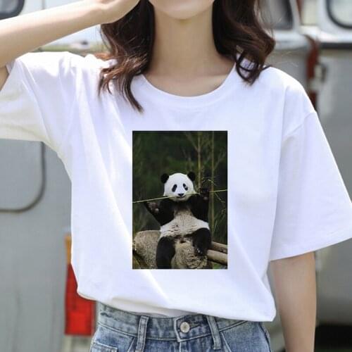 New Panda Zoo Graphic T-shirt Women Summer Print Tshirts Women Short Sleeve T Shirts Harajuku Tshirt Female Tees Tops Hipster
