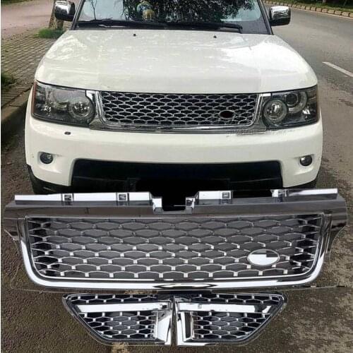 FOR RANGE ROVER L320 SPORT MODEL 2006-2013 Top Silver ABS Chrome FRONT GRILLE