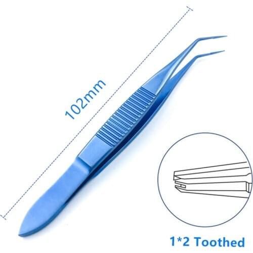 Angled Titanium Troutman Superior Rectus Forceps ophthalmic surgical ophthalmic instruments
