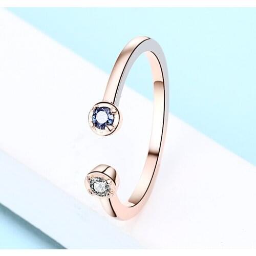 Xiaojing 100% 925 Sterling Silver Birthstone Ring Personalized Couple Ring for Valentines Day Gift Free Shipping 2019 New