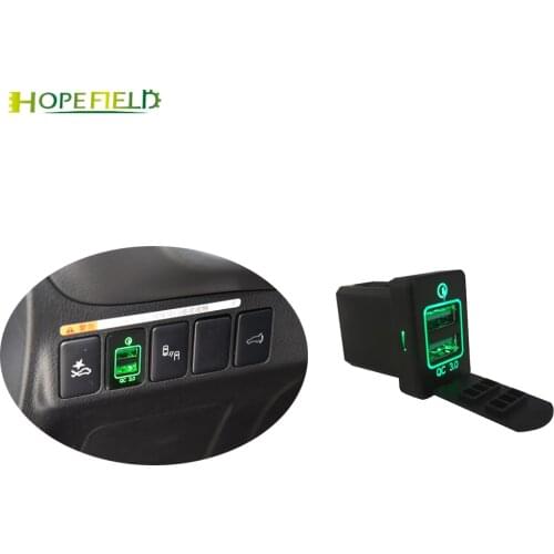 QC3.0 Charger Dual USB Ports Charging Socket Switch For Mitsubishi Pajero sport 2016 pajero 4 2017 2018 2019 Montero 2018 2019