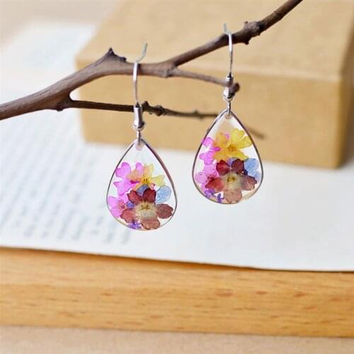 Women Earrings Anti Allergy Dried Flower Decor Dangle Earrings Fashion Earrings