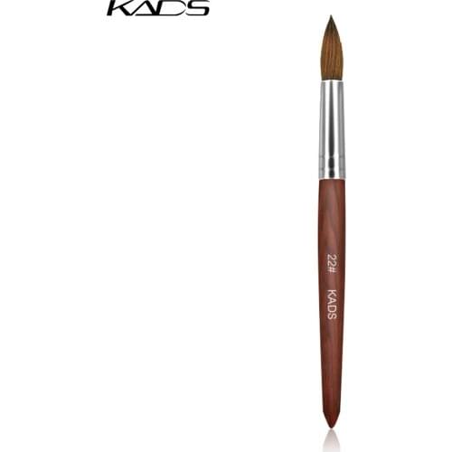 1pc 22# 100% Kolinsky Acrylic Nail Brush Professional Nail Gel UV Brush Red Wood Handle Sable Nail Art Pen Gel Brush