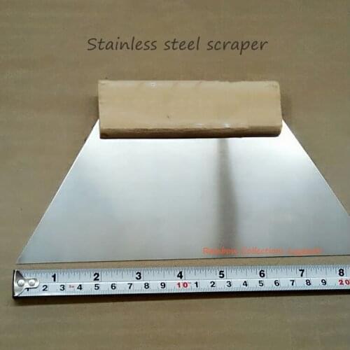 1pcs Width 200mm High Quality Stainless steel Wooden Handle Putty Knife Set Scraper Construction Tools Putty Powder Scraper
