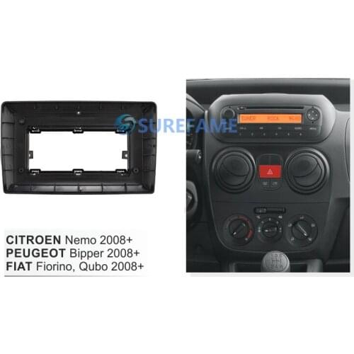 10.1 inch Car Radio Facia Panel for CITROEN Nemo / FIAT Fiorino 2008+ Fascia Dash Kit Install Console Panel Plate Bezel Adapter