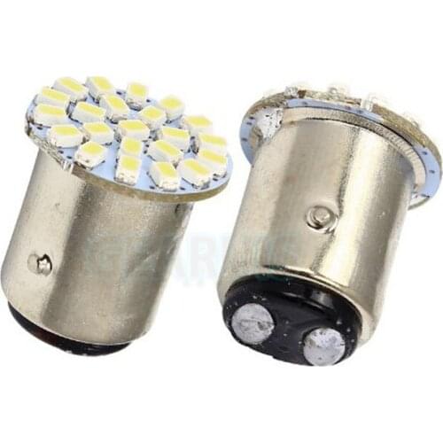 100Pcs 24V Truck S25 1157 BAY15D 22 SMD 1206 LED 3020 Tail Brake Reverse Parking Light Bulb Lamp Red Yellow Blue White DC 24V