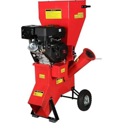 13HP Four-stroke Gas Wood Shredder Machine Professional Garden Orchard Mobile Shredding Machine Multi-function Tree Leaf Crusher