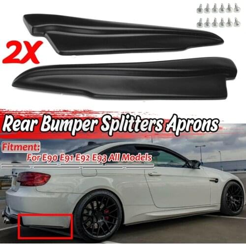 AU04 -1 Pair Matte Black Rear Bumper Aprons Valance Lip for -BMW E90 E91 E92 E93 M3