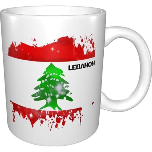 Lebanon Flag White Top Design Baby Mug Coffee Cup Coffee Mug Beer Glasses Double Glass Cup
