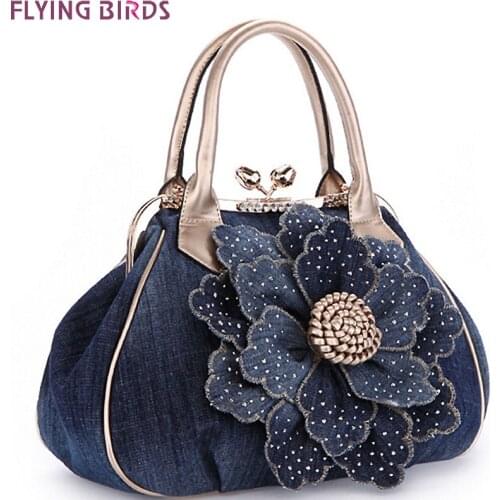 FLYING BIRDS Designer Women Handbag Vintage Flower Womens Tote Women Messenger Bags Ladies Purse Shoulder Bag Bolsas LM3361