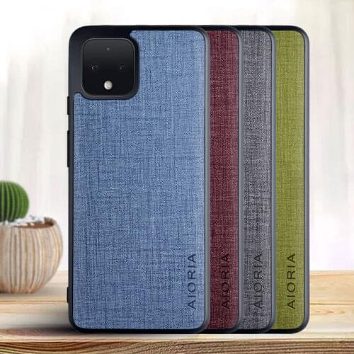 For Google Pixel 5 4 XL Case Soft TPU edge+Skin Hard Cloth protective back cover case for Google Pixel 4A 4XL pixel5 5XL shell