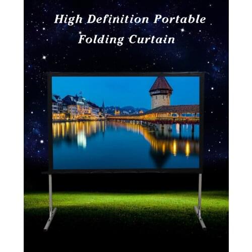 16:9 Home Cimena Screen Front Fast Fold Portable Projection Screen Outdoor or Indoor Foldable Projector Screen 80 inch