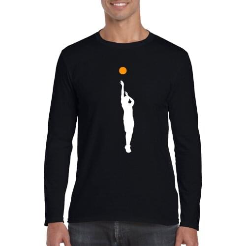TARCHIA Men Tops Fashion Printed Slim Basketball Shoot Oversized T Shirts Man Long Sleeve T-Shirts Primer Bottoming Tee Shirts