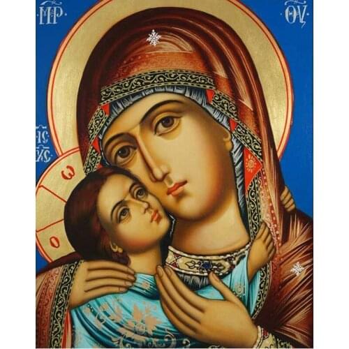 Big Eyes Mother and Child Figure Painting By Numbers Wall Art Picture Acrylic Painting For Home Decoration Drop Shipping 60x75cm