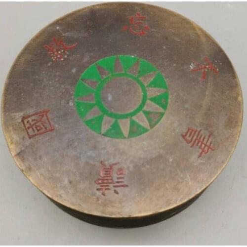 China archaize brass ink box crafts statue