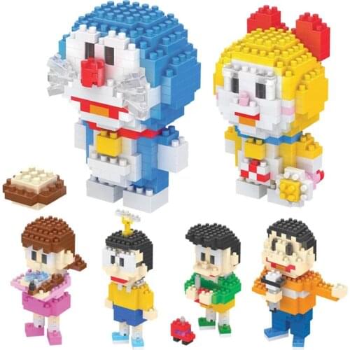 Boyu Cartoon Mini Blocks Building Bricks Cute Anime Collection Christmas Girls Gifts Toys for Children Juguetes Doraemon 7000