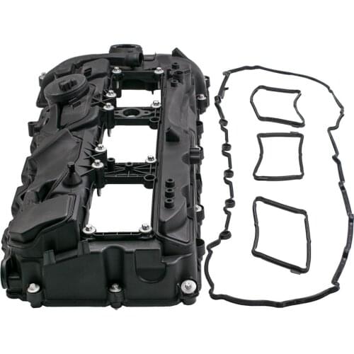 Cam Rocker Cover for BMW X3 X5 640i 740i 2012-2017 Engine Valve Cover + Gaskets 11127570292