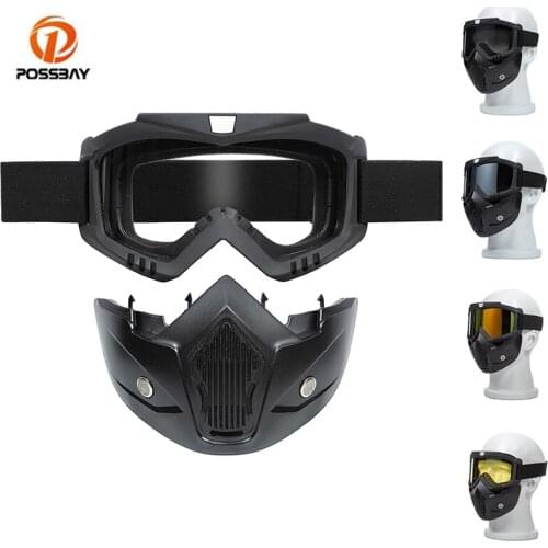 Motorcycle Face Mask Dustproof Detachable Retro Motorbike Goggle Mouth Filter for Cafe Racer Open Face Helmet Multiple Styles