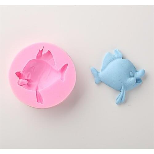 Cute Cartoon Fish Cake Fondant Mold Baking Sugarcraft CLay DIY Kitchen Silicone Mould Gumpaste Tools
