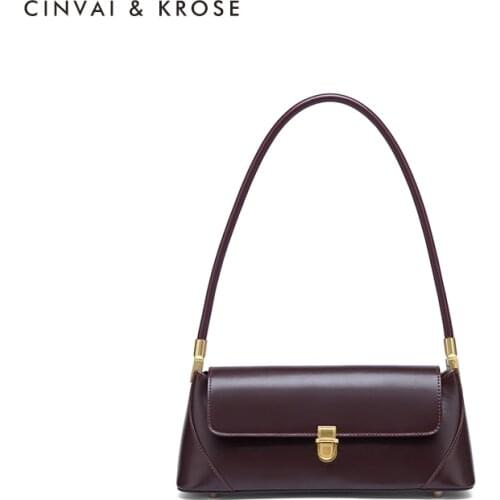 Cute Solid Color Genuine Leather Shoulder Bags For Women 2021 Summer Simple Handbags And Purses Female Travel Totes