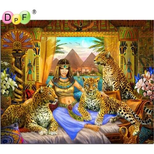 Queen of the leopard 3d DIY Diamond Embroidery people Diamond pattern Cross Stitch Rhinestones crafts kits home decor Painting