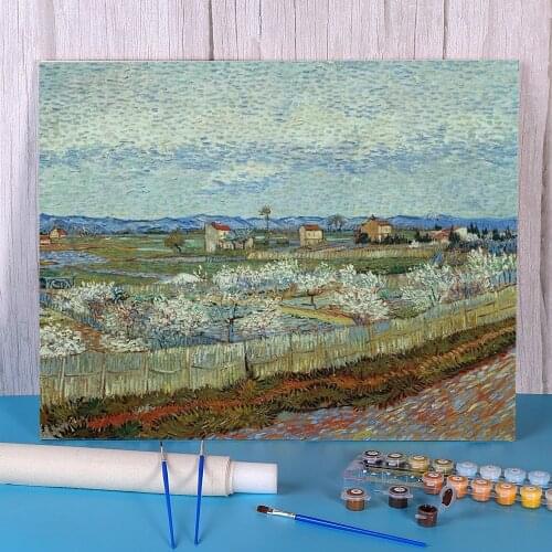 Landscape Van Gogh DIY Paint By Numbers Kit Acrylic Paints 50*70 Canvas Pictures New Design For Handicraft