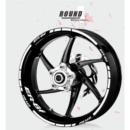 Wheel stickers personalized stripes reflective motorcycle stickers waterproof sunscreen wheel stickers for KAWASAKI ER-6F ER6F