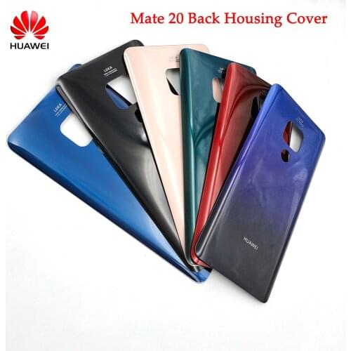 Original Huawei Mate 20 Back Battery Cover Glass Rear Window Panel Door Case For Huawei Mate20 Back Glass Cover Repair Reparts