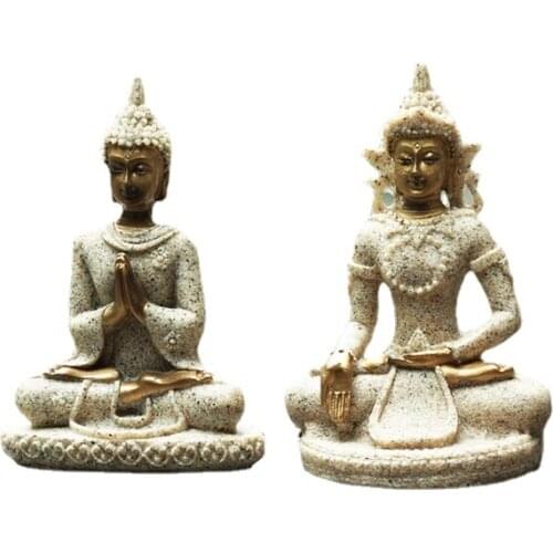 Sandstone Car Decoration Car Laid-Back Car Accessories Southeast Asian Style Dashboard Safe Zen Buddha Statue