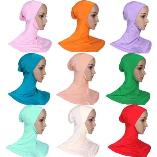 Under Hat Cap Bone Bonnet Ninja Inner Hijabs Middle East Women Muslim Islamic Wrap Headscarf Neck Head Full Cover Scarf Hats New