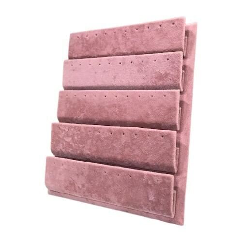 Enlightened Decor Suede Layer Pink Earring Stand