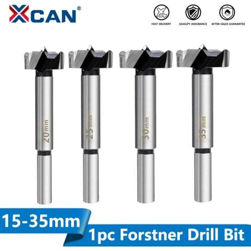 XCAN Wood Drill Bit 1pc 15/20/25/30/35mm Self Centering Hole Saw Cutter Wood Hole Drilling Tools Forstner Drill Bit