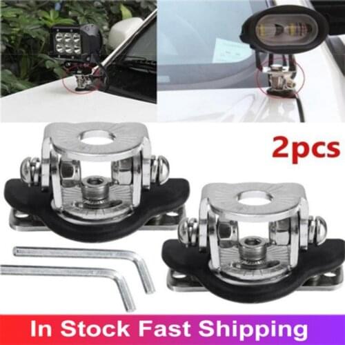 Universal 2 Pcs/Set Stainless Steel Pillar Hood Car Mount Bracket Clamp Holder 304 Offroad Led Work Light Bar Car Accessories