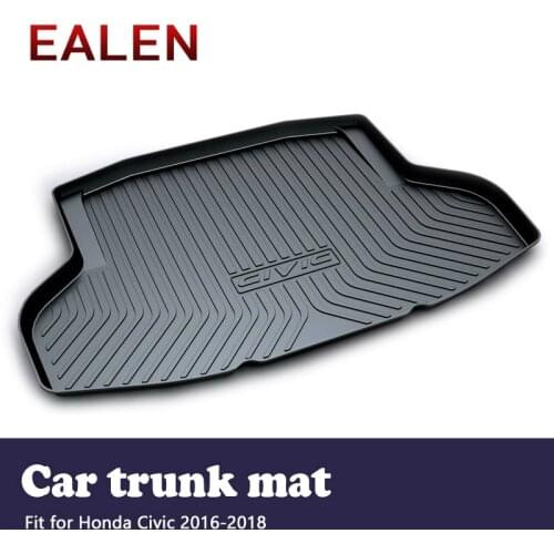 EALEN For Honda Civic 2016 2017 2018 Styling Boot Tray Waterproof carpet Anti-slip mat Accessories 1Set Car Cargo rear trunk mat