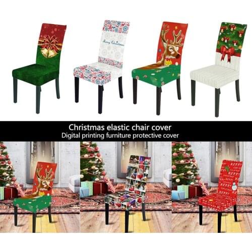 1pcs Geometric Wedding Chair Covers Spandex Christmas Chair Cover Stretch Dining Slipcover Party Dining Room Seat Cover