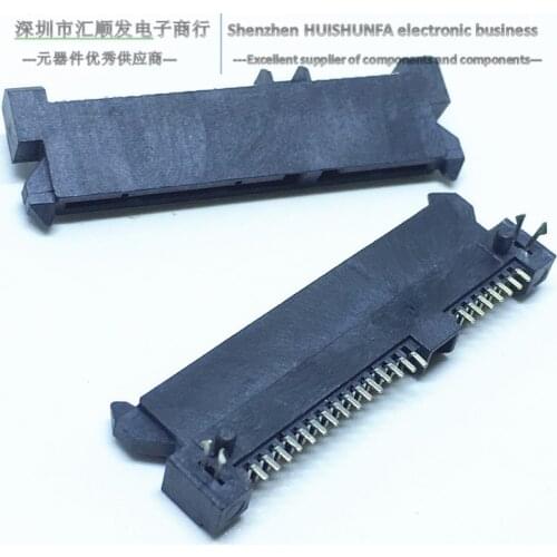 10pcs!!!SATA 7P+15 SATA hard disk interface socket 90 degrees curved needle / SMD