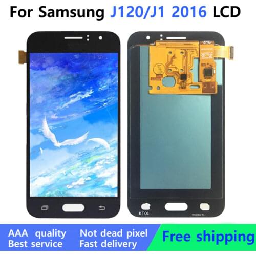 100% Aested Amoled LCD For Samsung Galaxy J1 2016 J120F LCD Display J120DS J120G J120M J120 Touch Screen Assembly+Tools
