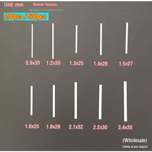 200pcs 500pcs Special Fiberglass rod for squid hook Fishing Bait craftsman DIY Jig lure Accessories Glass fiber stick pole Peche