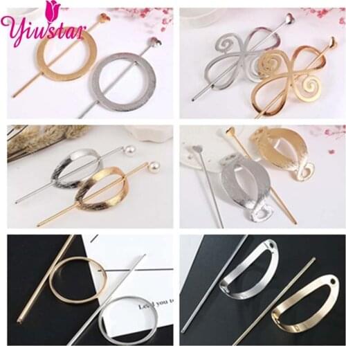 2020 Hairpin Womens Fashion Hairpin Elegant Design Butterfly Shaped Moon Lip Round Hairpin Retro Womens Strip Hairpin Ornament