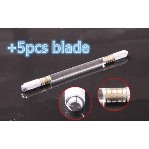 3d Pen Permanent Makeup Machine Cosmetic Eyebrow Pencil Microblading Pen with free 5pcs blade