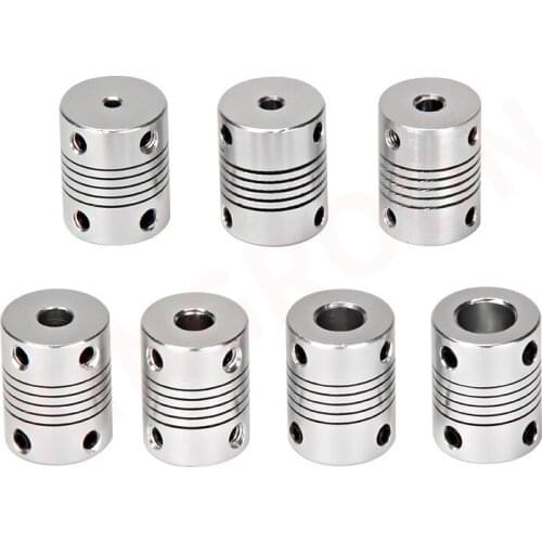 4pc Aluminium CNC Motor Jaw Shaft Coupler 5mm To 8mm Flexible Coupling OD 19x25mm Dropshipping 3/4/5/6/6.35/7/8/10mm