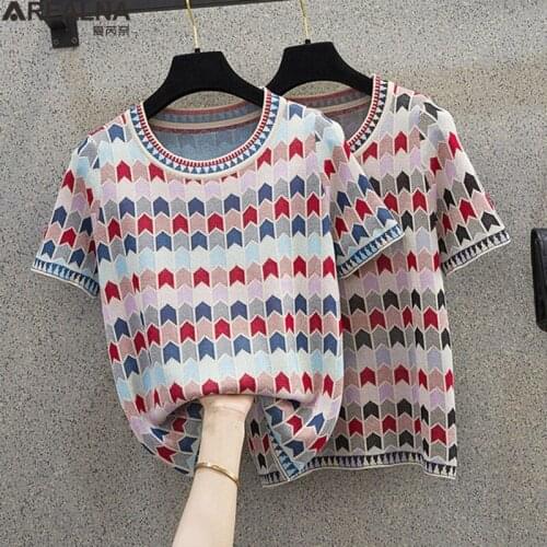 AREALNA Women's Knitted T-shirts